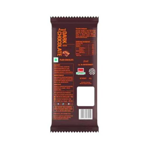 Amul dark chocolate bar 40gm