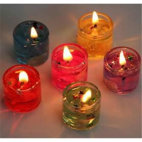 Birthday Gel candle 6pcs