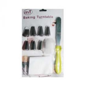 Cake Spatula, Icing Decoration Bag & Nozzle Combo Set