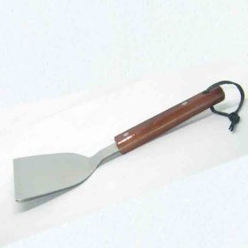 Scrapper with wooden handle