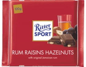 Ritter Sport Rum Raisins Hazelnuts 100g