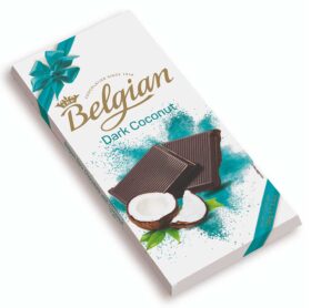 Belgian Coconut Dark Chocolate Bar 100g