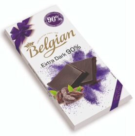 Belgian Extra Dark 90% Cocoa Chocolate Bar 100g