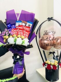 Balloon & Chocolate Bouquet Combo