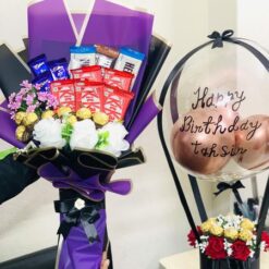 Balloon & Chocolate Bouquet Combo