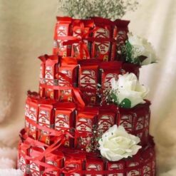 Chocolate Tower with KitKat & Flowers